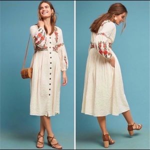 ANTHROPOLOGIE Maeve “Gracie” boho midi dress